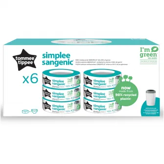 Set 6 rezerve pentru cos scutece Tommee Tippee Simplee, Reciclabile