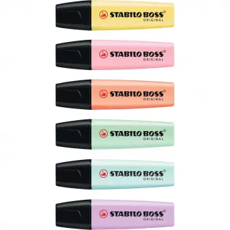 Набор из 6 текстовых маркеров Stabilo Boss Pastel