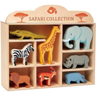 Набор из 8 деревянных фигурок Tender Leaf Toys - Животные сафари