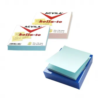 Set Acvila 5 sticky-notes 76*76 in Z + dispenser plastic