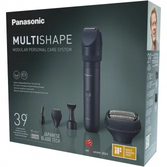 Set aparat de ras & gromming barba / fata Panasonic MultiShape XSHAPE SEASON, acumulator Li-Ion, autonomie 90min, quick charge 1H, utilizare piele umeda/uscata, Husa transport, Negru