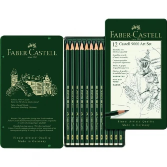 Набор графитных карандашей Faber-Castell Castell 9000, 12 шт./набор