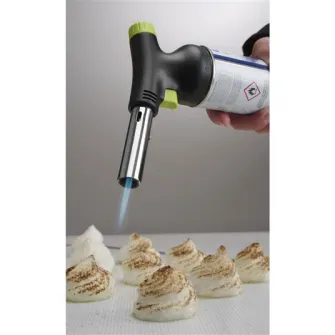Set arzator si butelie, profesional Creme-Brulee, Hendi, aprindere automata, functioneaza cu butelii gaz, Black Beast Chefs Torch, 175x68x260(h)mm