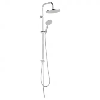 Set bara dus Ferro, cu suport culisant, dus fix 225mm, para dus mobila 120mm, 1 functie, furtun dus 150 cm, Crom