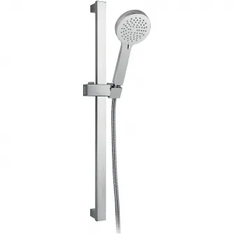 Set bara dus Ferro Vigo, cu suport culisant 655 mm, para dus cu 3 functii, furtun dus 150 cm, Crom