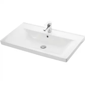 Set baza mobilier baie si lavoar (chiuveta) Badenmob Seria 097,suspendat, cu sertare, 100 cm, Alb