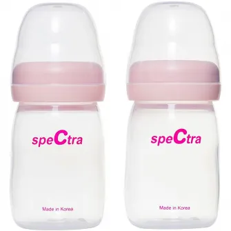 Set biberoane Spectra pentru stocare lapte matern, fara tetina, 2 buc