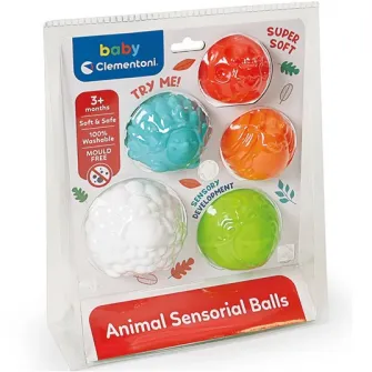 Set bile senzoriale Baby Clementoni, in forme de animale