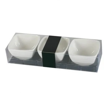 Set Boluri patrate servire, Ambition Salsa, 8.25cm, 3 piese