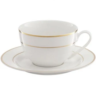 Set cafea Ambition Aura Gold, portelan, 12 piese