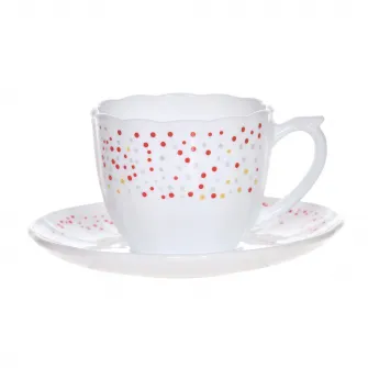 Set cafea Eljado Winter décor, opal, 12 piese