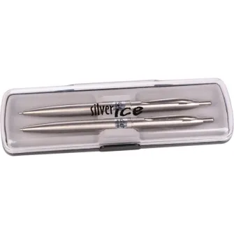 Set Centrum Silver Ice Pix Cu Bila 0.7 Mm Si Creion Mecanic 0.5 Mm Argintiu