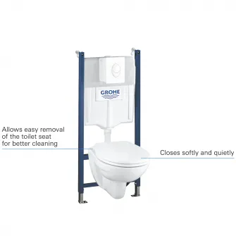 Set complet WC Grohe Solido Set WC 1,13 m, cui clapeta, vas, capac, rez.