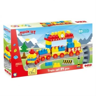 Set constructie Dolu - Trenulet, 89 piese