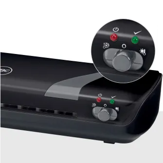 Set Craft GBC, 4 in 1, include laminator Insipre+ A4, trimmer, rotunjitor, 5 folii laminare A4, Negru