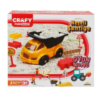Set Crafy Fun Sand - Santier constructie, 14 piese
