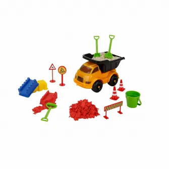 Set Crafy Fun Sand - Santier constructie, 14 piese