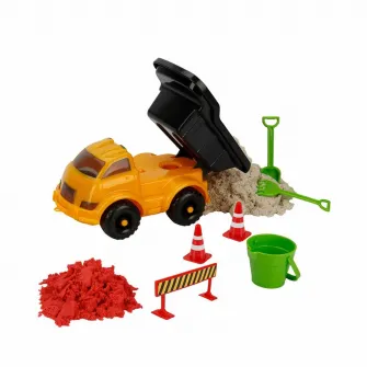 Set Crafy Fun Sand - Santier constructie, 14 piese
