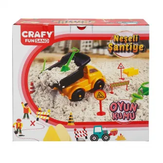 Set Crafy Fun Sand - Santier constructie, 14 piese