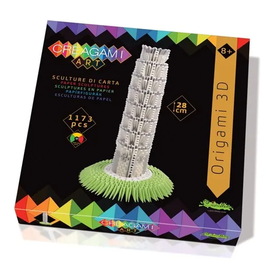 Set creativ Origami 3D, Creagami Art - Turnul din Pisa, 1173 piese