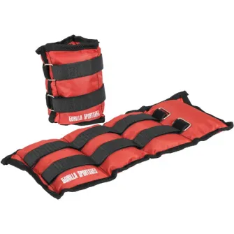 Set cu 2 greutati incheietura mana/glezna, Gorilla Sports, Rosu, 2X1,5 Kg
