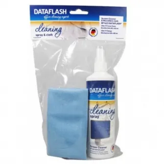 Set curatare monitoare Data Flash TFT/LCD/notebook, spray 250ml si laveta microfiber 40 x 40cm, DataFlash
