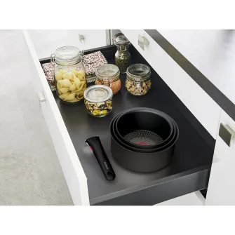Set de 3 capace Tefal, plastic, 16/18/20 cm