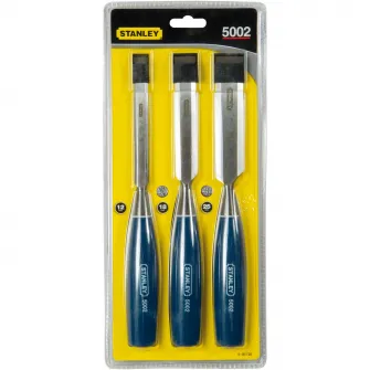 Set de 3 dalti Stanley 0-16-128, seria 5002, lama forjata tratata termic pentru o durata de viata mai lunga, lama lacuita pentru prevenirea ruginii, maner solid din polipropilena pentru durabilitate, lama din otel carbon de inalta calitate