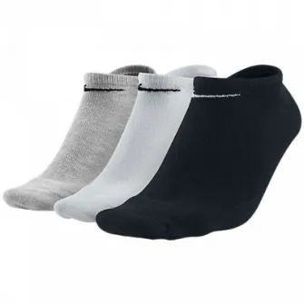 Set de 3 sosete Nike Value unisex, foarte scurte, Multicolor, M