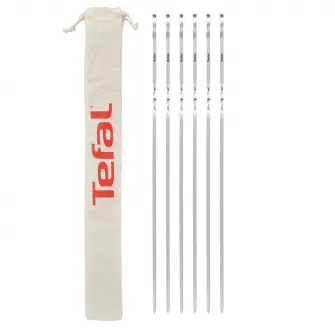 Set de 6 frigarui Tefal XL, sac din bumbac pentru depozitare, Dimensiuni XL, inox, argintiu