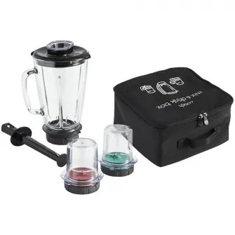 Set de accesorii 5-in-1 pentru robot de bucatarie Tefal Coach Mix & Drink XF650038, dedicate pentru mixare, amestecare, macinare, tocare si zdrobire a ghetii