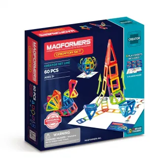 Set de constructie magnetic Magformers - Creator, 60 piese