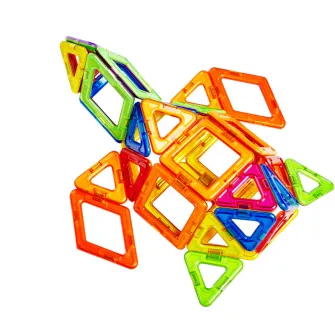 Set de constructie magnetic Magplayer - Designer, 62 piese