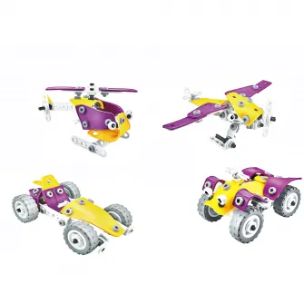 Set de constructie Mappy BuildPlay - STEAM, 4 in 1, 98 piese, EM7753