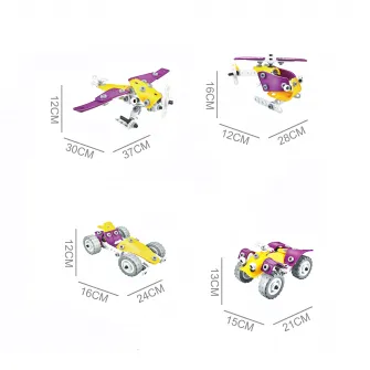 Set de constructie Mappy BuildPlay - STEAM, 4 in 1, 98 piese, EM7753