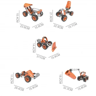 Set de constructie Mappy BuildPlay - STEAM, 5 in 1, 86 piese, EM7785
