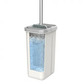Set de curatenie Kring New Clear, galeata de 5.7 l si 2 rezerve mop