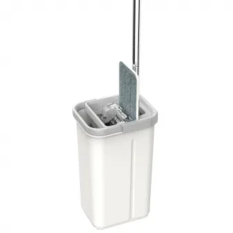 Set de curatenie Kring New Clear, galeata de 5.7 l si 2 rezerve mop