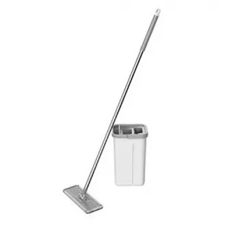Set de curatenie Kring New Clear, galeata de 7.5 l cu scurgere laterala si 2 rezerve mop