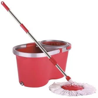 Set de curatenie Kring Simone, galeata cu centrifuga plastic si 2 rezerve mop