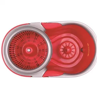 Set de curatenie Kring Simone, galeata cu centrifuga plastic si 2 rezerve mop