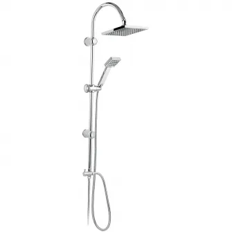 Set de dus Ferro Squerto, bara dus cu suport culisant, dus fix si para dus mobila, crom