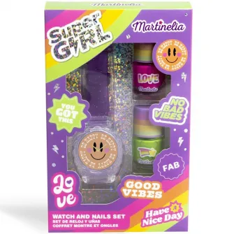 Set de infrumusetare Martinelia - Super Girl, Ceas si 2 lacuri de unghii