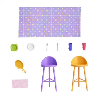 Set de joaca Barbie - Casa pliabila cu 4 zone, Getaway House