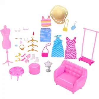 Set de joaca Barbie Ultimate Closet - Papusa si dulap cu haine, mov