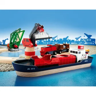 Set de joaca Brio - Port cu vapor cargo