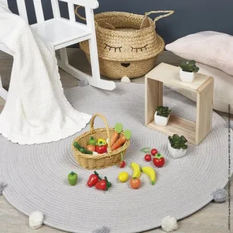 Set de joaca din lemn Janod - Cosul cu fructe si legume