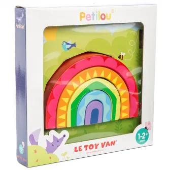 Set de joaca din lemn Le Toy Van - Tunelul curcubeu, 5 piese