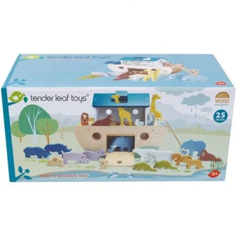Set de joaca din lemn Tender Leaf Toys - Arca lui Noe, 25 piese