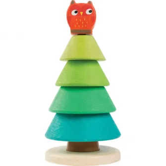 Set de joaca din lemn Tender Leaf Toys - Bradul stivuibil, 7 piese
